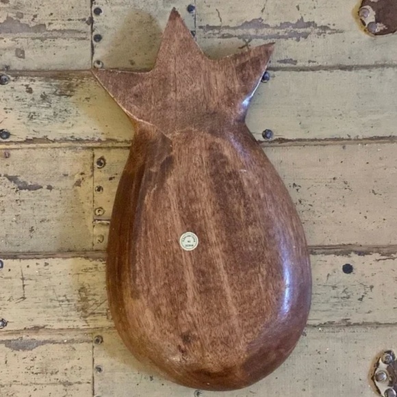 70s VINTAGE BOHO WOOD DISH TRAY MONKEY POD WOOD DISH HAWAII HOME DECOR ACCENT - Picture 6 of 7